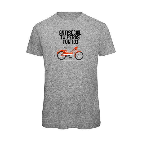 T-shirt humour original Antisocial T Shirt couleur Sport Grey