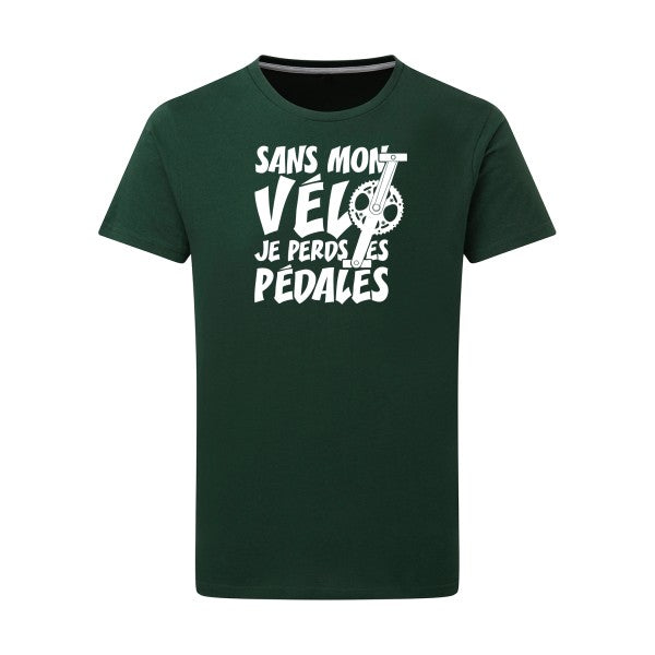 Sans mon vélo, je perds les pédales ! - Flex Blanc Tshirt original Bottle Green  2XL