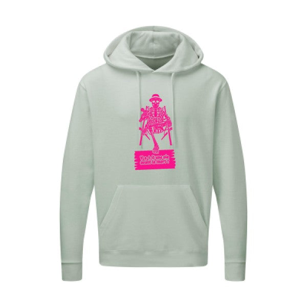 Y a-t-il une vie avant la mort ? |Sweat  capuche humoristique Rose fluo 