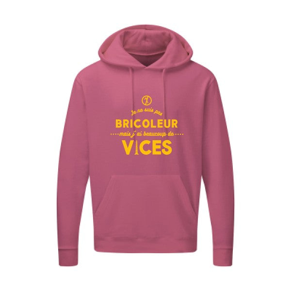 JE NE SUIS PAS BRICOLEUR jaune Or |Sweat capuche imprimé homme