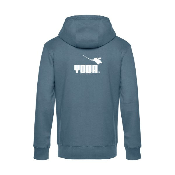 Yoda sweat shirt original nordic blue flex Blanc impression Dos