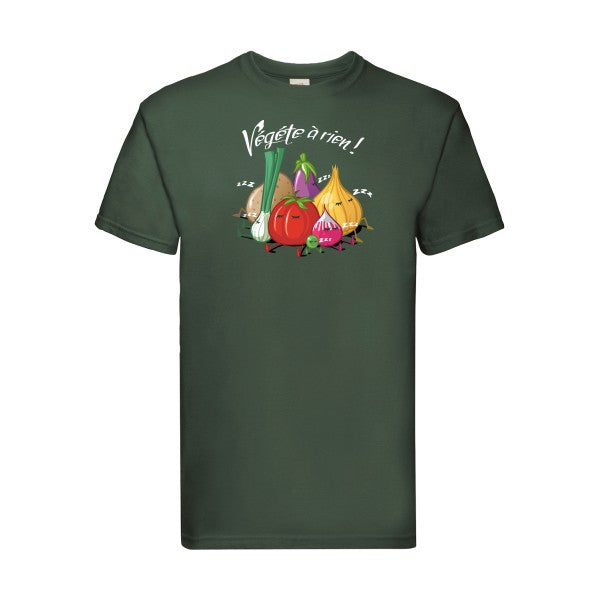 Vegete à rien ! Fruit of the loom 205 g/m² T-shirt/ bottle green