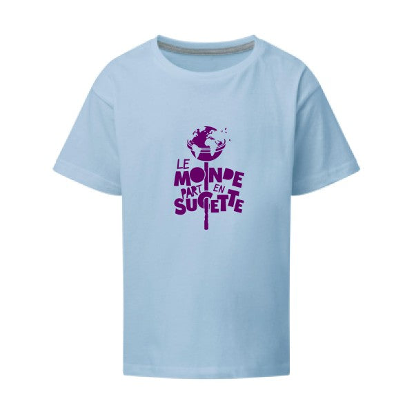 Le Monde part en Sucette Flex Violet SG - Kids T-shirt enfant Sky Taille 152 (11-12/2XL)