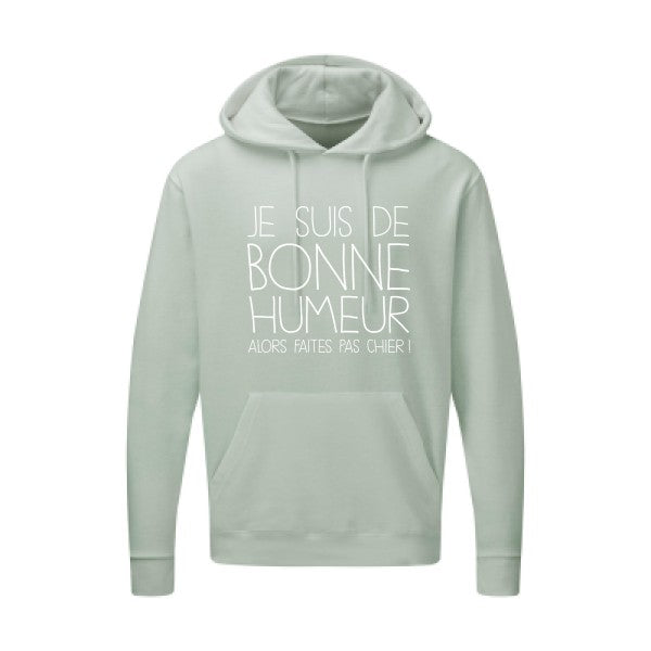 BONNE HUMEUR Blanc |Sweat capuche imprimé homme