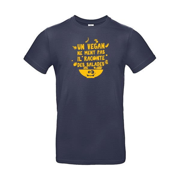 Un vegan ne ment pasFlex jaune or- T-shirt E190|Navy Blue||2XL