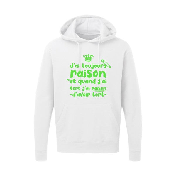 J'ai toujours raison Vert fluo SG - Hooded Sweatshirt Sweat capuche