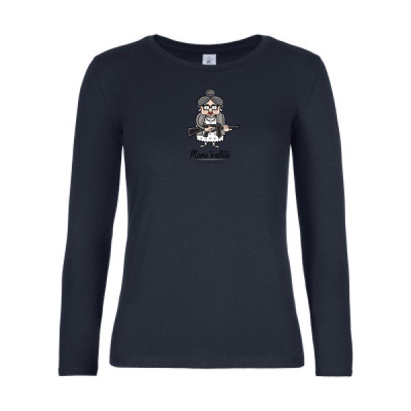 t-shirt lsl femme Mamie-Traillette-  Navy flex 
