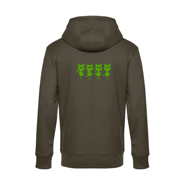 sweat à capuche homme original un deux trois cat