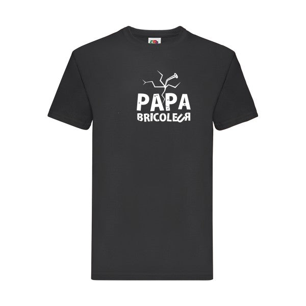 T-shirt|Papa bricoleur |flex Blanc| Fruit of the loom 205 g 