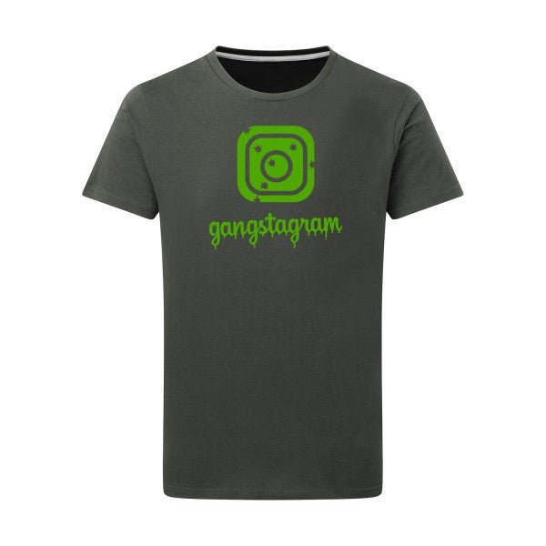 GANGSTAGRAM - Flex Vert pomme Tshirt original Charcoal  5XL