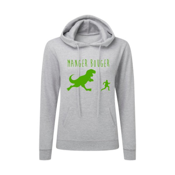 MANGER BOUGER Vert pomme |Sweat original à capuche Femme