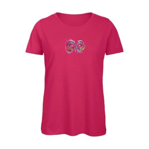 INFINIMENT-CHOUETTE- - t-shirt original femme Fuchsia