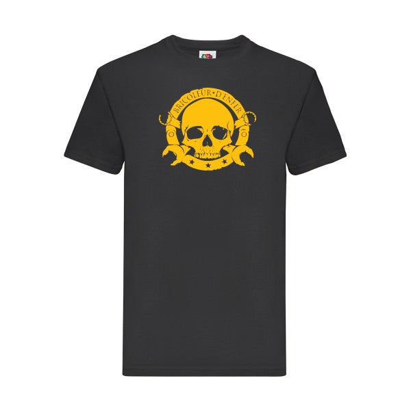 T-shirt|bricoleur d'enfer |flex jaune Or| Fruit of the loom 205 g 