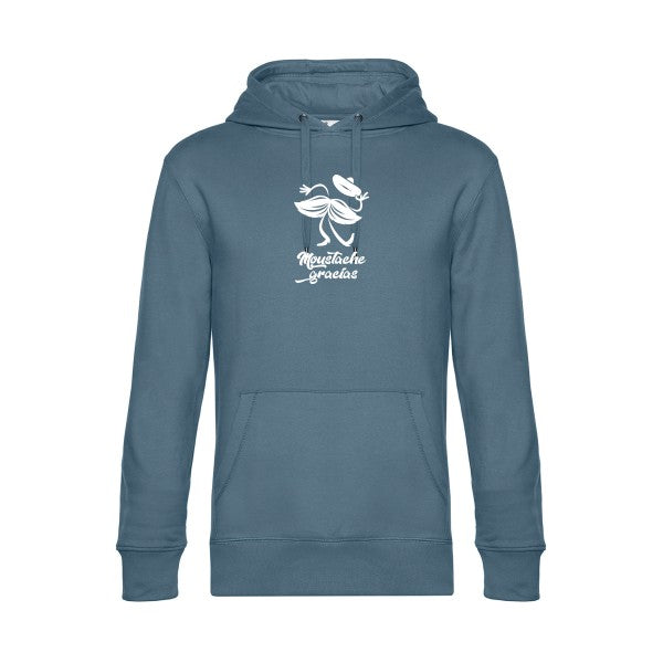 Presqu-spagnol sweat shirt original nordic blue flex Blanc impression Face