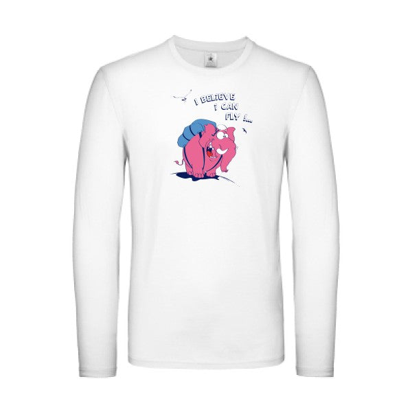 Just believe you can fly  B&C - E150 LSL T-shirt manches longues léger