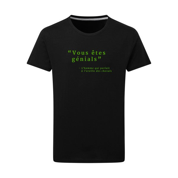 Vous êtes génials vert pomme -Flex vert pomme sur T-shirt SG  Dark Black  4XL