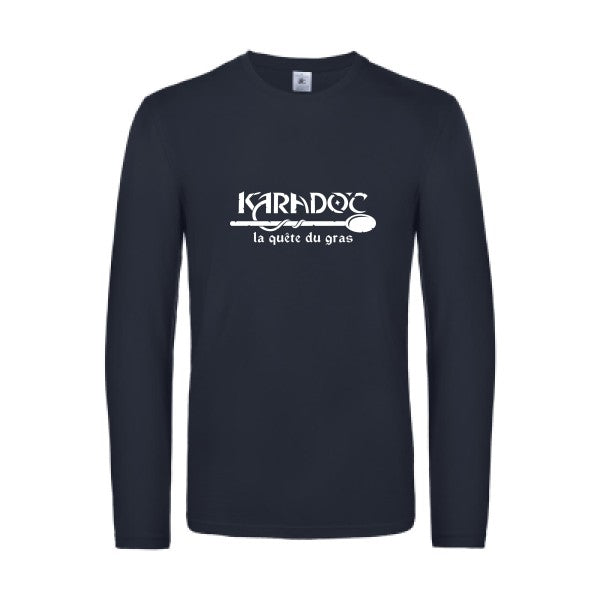 karadoc - t shirt- manches- longues- original- humour- Navy impression Face