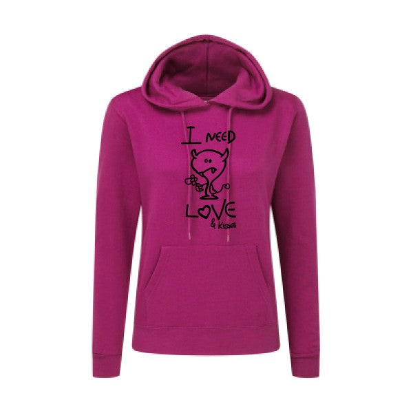 LOVER Noir |Sweat original à capuche Femme