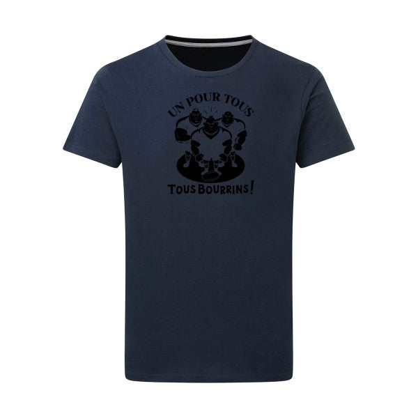 Un pour tous, Tous bourrins ! - Flex noir Tshirt original Denim  XL