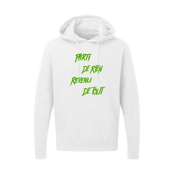 Parti de rien |Sweat  capuche humoristique Vert pomme 