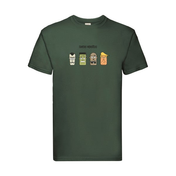 Famous monsters Fruit of the loom 205 g/m² T-shirt/ bottle green