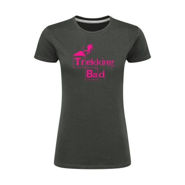 Trekking bad | Rose Fluo |T shirt original femme|SG