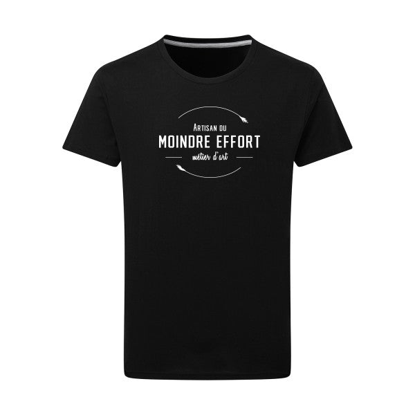 Artisan du moindre effort Blanc -Flex Blanc sur T-shirt SG  Dark Black  4XL