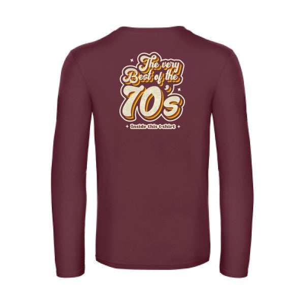 70s-t-shirt-manches-longues-original-humour -Burgundy