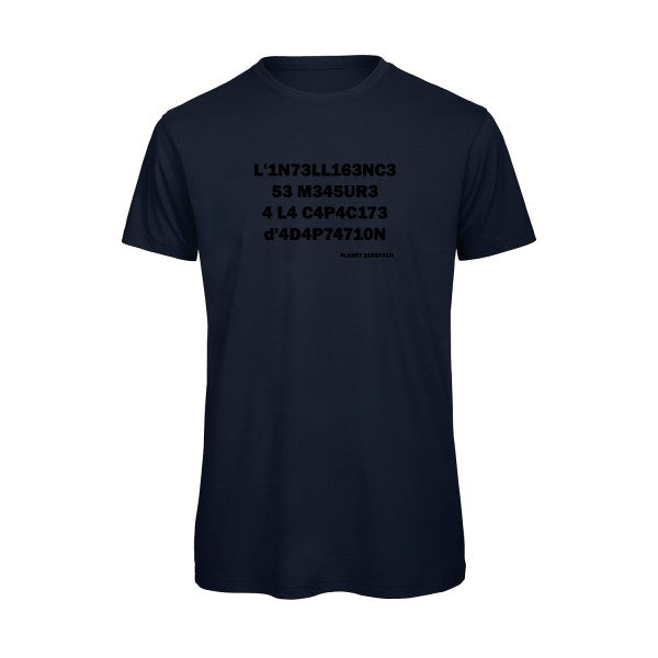 L'intelligence -Ai- t-shirt Geek- Navy Bio flex Noir