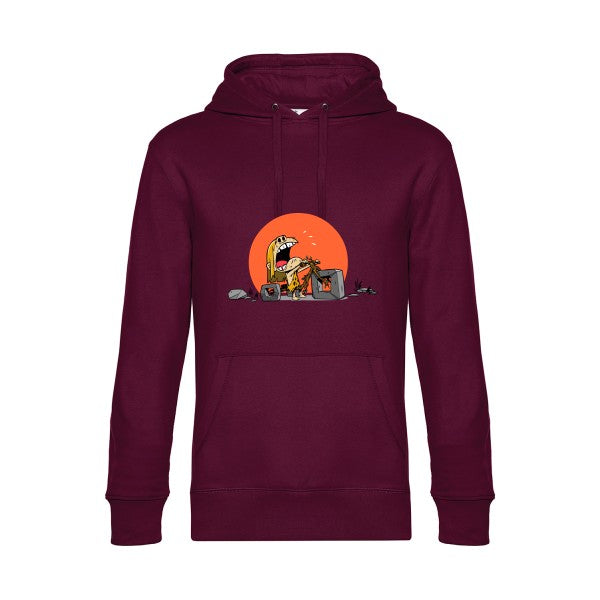 Wheel- Sweat à capuche original Burgundy - RueDuTeeshirt