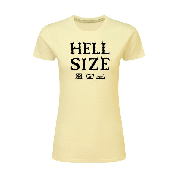 HELL SIZE ! Noir |T shirt original femme|SG