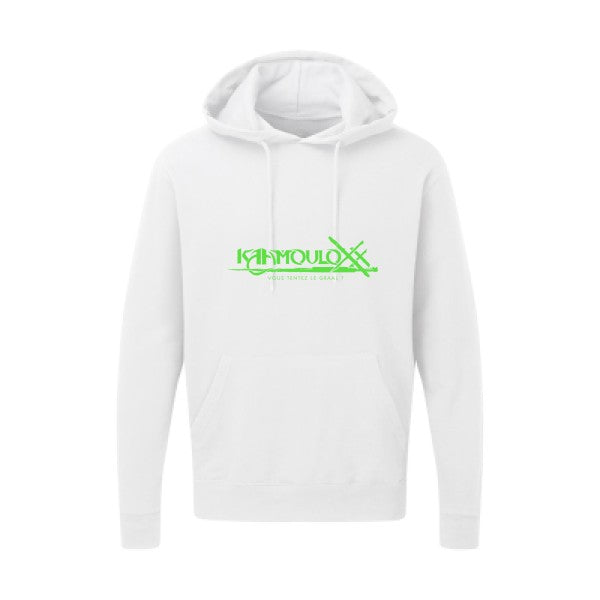 KAAMOULOXX ! Vert fluo |Sweat capuche imprimé homme