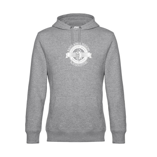 Volfoni sweat shirt original Heather Grey flex Blanc impression Face