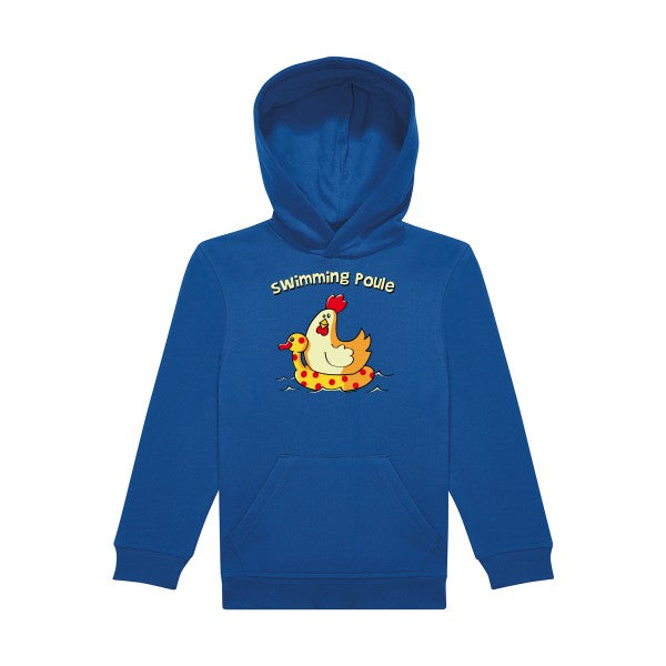 sweat capuche enfant Bleu Royal swimming-poule