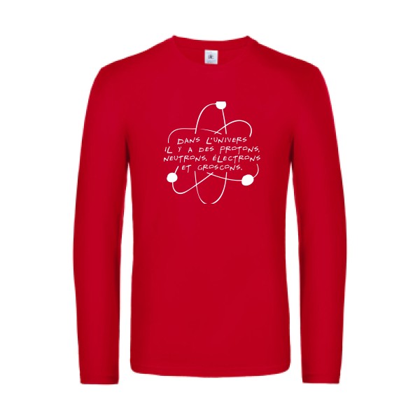 l univers - t shirt- manches- longues- original- humour- Red impression Face