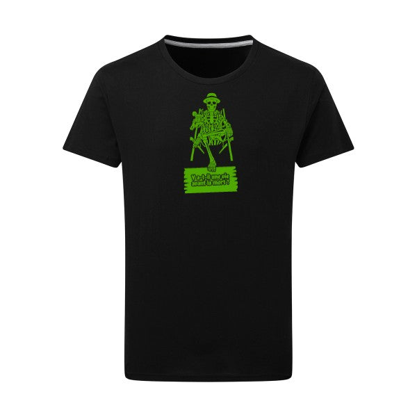 Y a-t-il une vie avant la mort ? - Flex Vert pomme Tshirt original Dark Black  4XL