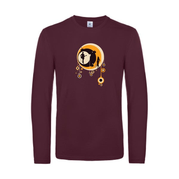 70-s-t-shirt-manches-longues-original-humour -Burgundy