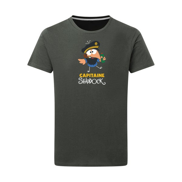 T-shirt homme Capitaine Shaddock - T-shirt inspiré des héros marins Charcoal 5XL