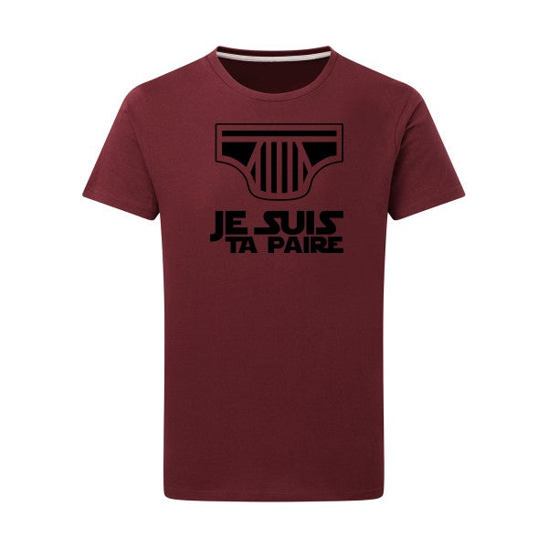 SLIP WARS noir -Flex noir sur T-shirt SG  Burgundy  2XL