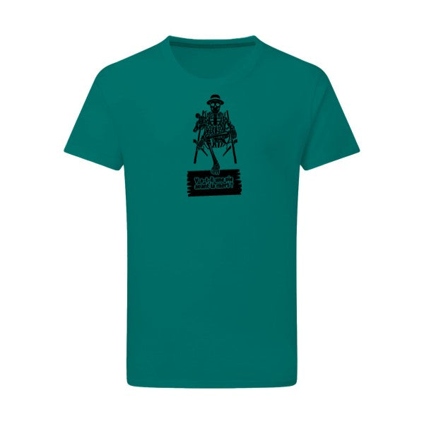 Y a-t-il une vie avant la mort ? - Flex noir Tshirt original Emerald Green  2XL