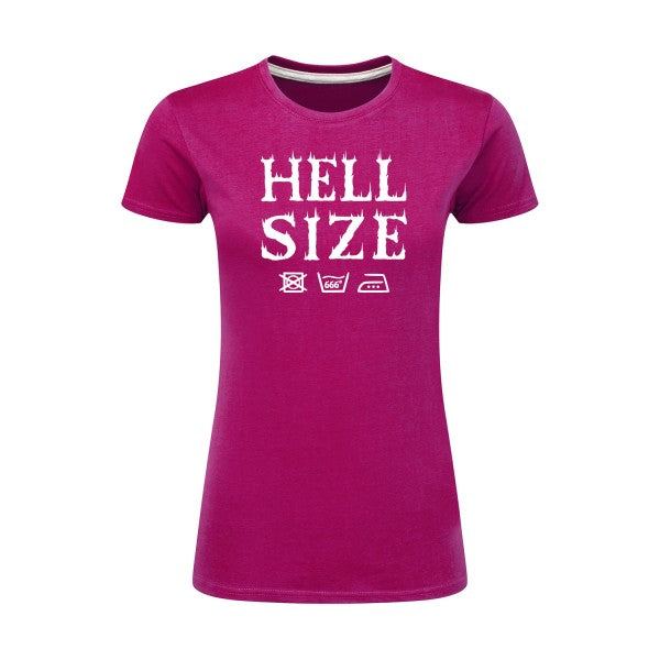 HELL SIZE ! Blanc |T shirt original femme|SG