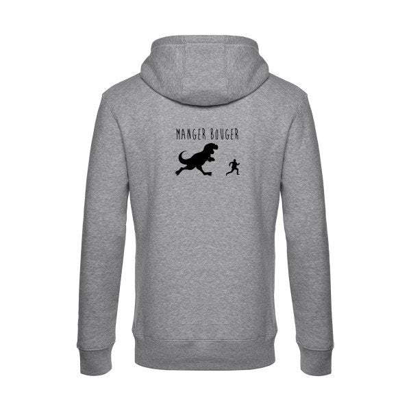 MANGER-BOUGER sweat shirt original Heather Grey flex Noir impression Dos