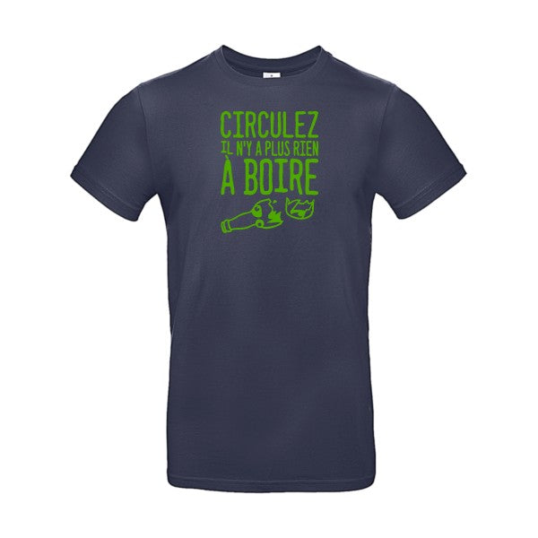 Circulez il n'y a plus rien à boire flex Vert pomme B&C - E190 T-shirt|Navy Blue||2XL