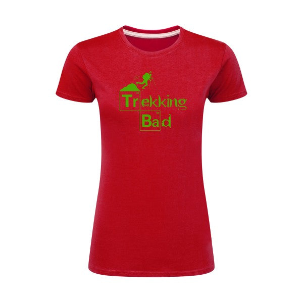 Trekking bad | Vert pomme |T shirt original femme|SG