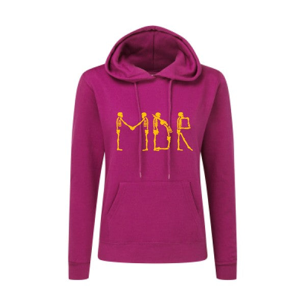 MDR jaune Or |Sweat original à capuche Femme