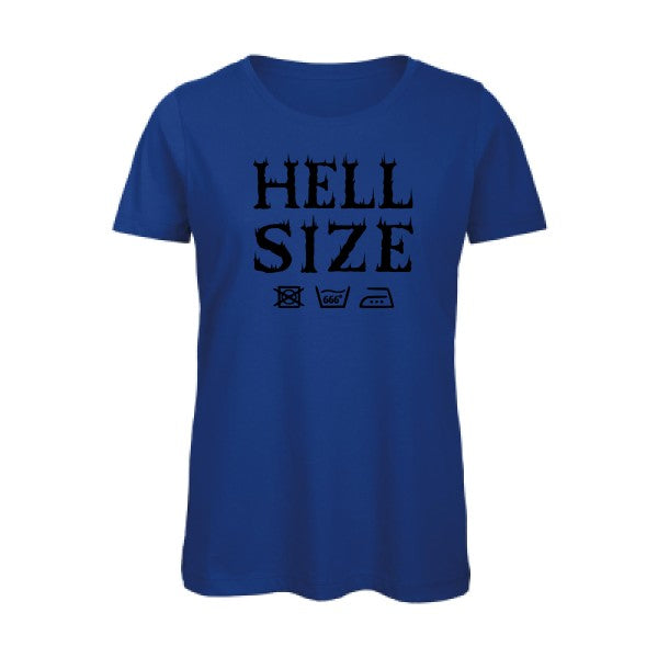 T shirt humour bio femme   femme bio|HELL SIZE ! Noir 