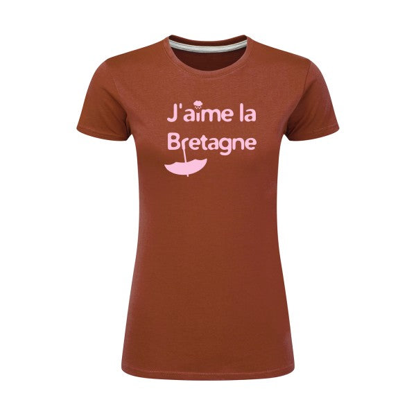 J'aime la Bretagne |Rose |T shirt original femme|SG