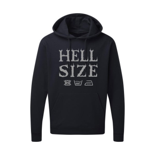 HELL SIZE |Sweat capuche imprimé|Gris