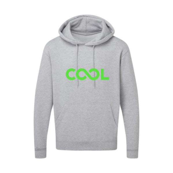 Infiniment cool Vert fluo |Sweat capuche imprimé homme