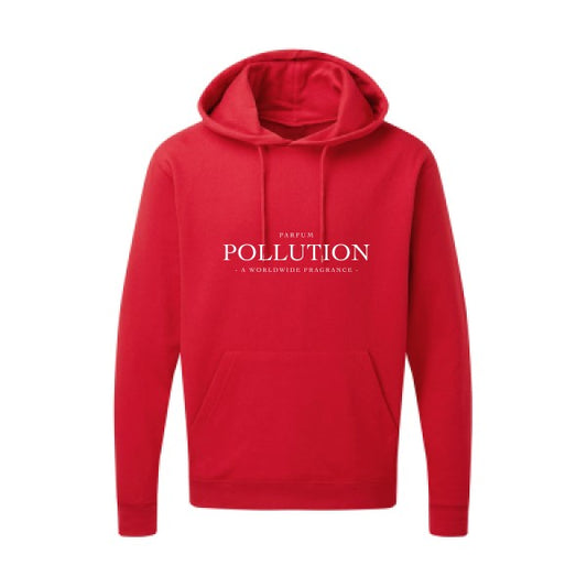 Parfum POLLUTION Blanc |Sweat capuche imprimé homme